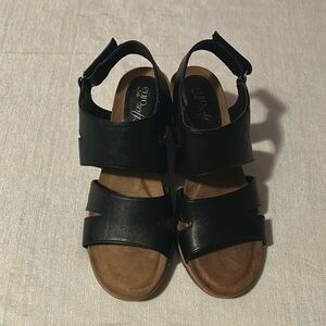 Euro Sofft Black Strappy Sandals